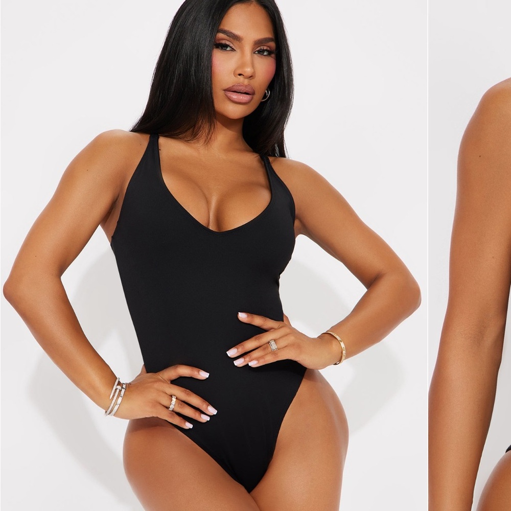 Brand new Fashion Nova Black One Piece Swimsuit